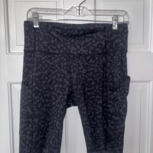 Lululemon Athletica Black Patterned Bike Shorts